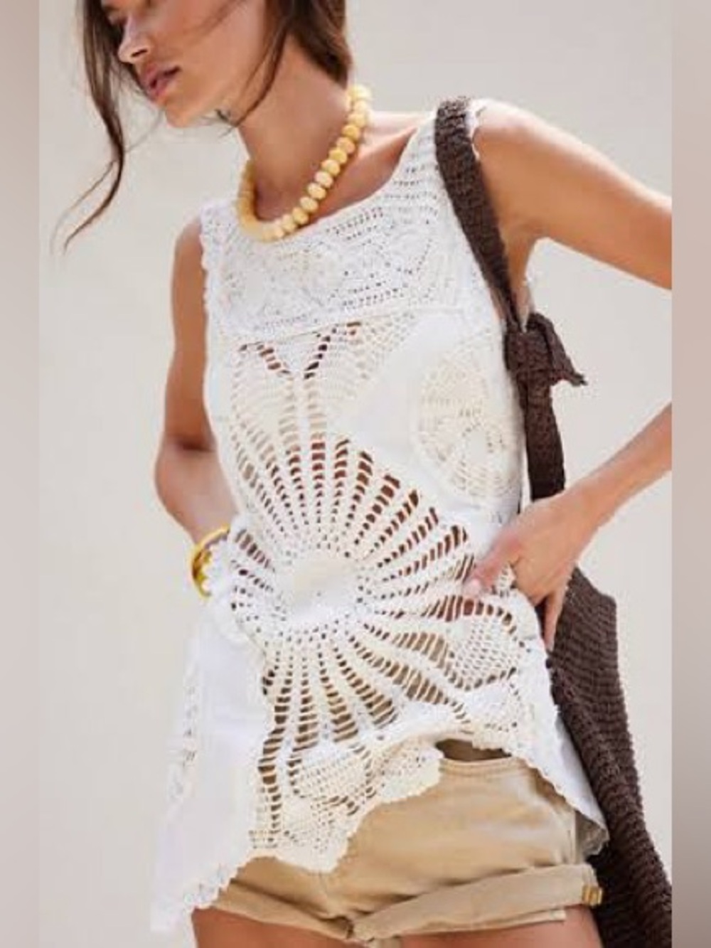 Free People Alias Crochet Top Size Small